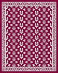 Crimson White Ornamental Medallion Rug