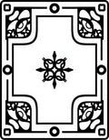 Art Nouveau Floral Central Star Border Rug