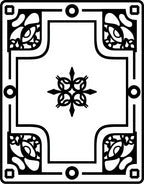 Art Nouveau Floral Central Star Border Rug