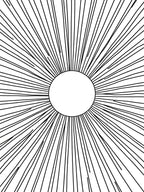 Minimalist Black Sunburst Circle Rug