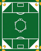 Green Geometric Court Field Rug