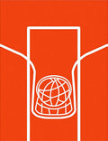 Vivid Orange Globe Outline Rug