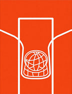 Vivid Orange Globe Outline Rug