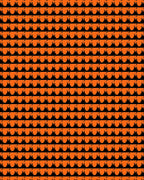 Orange Black Bat Silhouette Repeat Rug