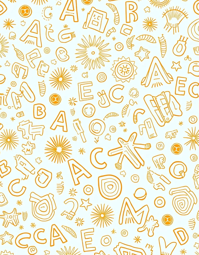Whimsical Alphabet Scatter Rug