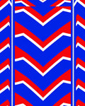 Bold Blue Red Chevron Stripe Rug