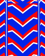 Bold Blue Red Chevron Stripe Rug