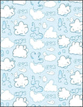 Whimsical Blue Cloud Dreamscape Rug