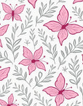 Pink Butterfly Botanical Garden Rug