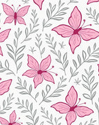 Pink Butterfly Botanical Garden Rug