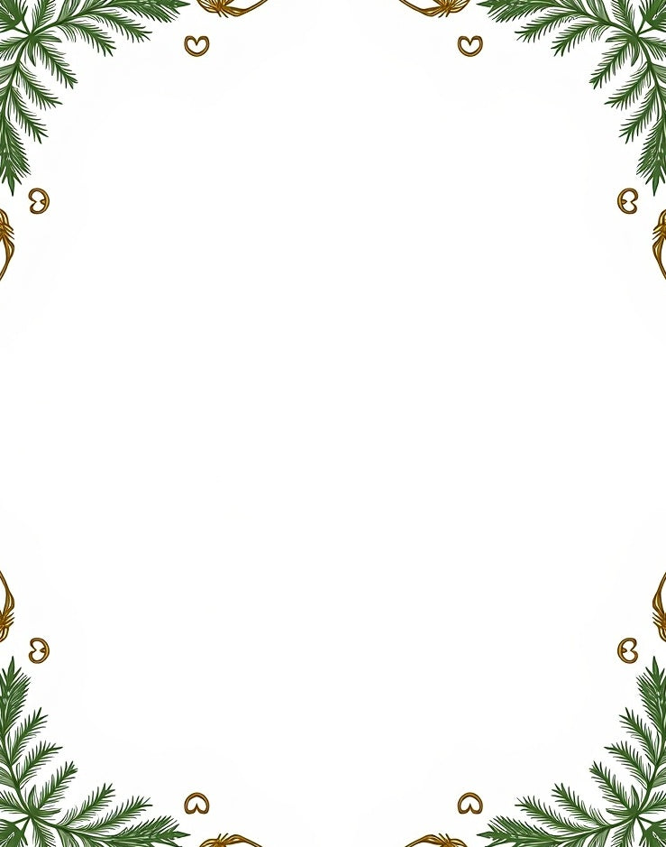 Golden Heart Greenery Corner Accents Rug