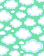 Whimsical White Clouds Sky Rug