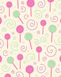 Whimsical Pink Green Swirl Lollipop Rug