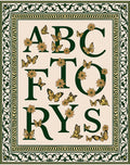 Alphabet Garden Butterfly Yellow Floral Rug