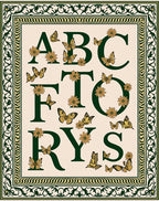 Alphabet Garden Butterfly Yellow Floral Rug