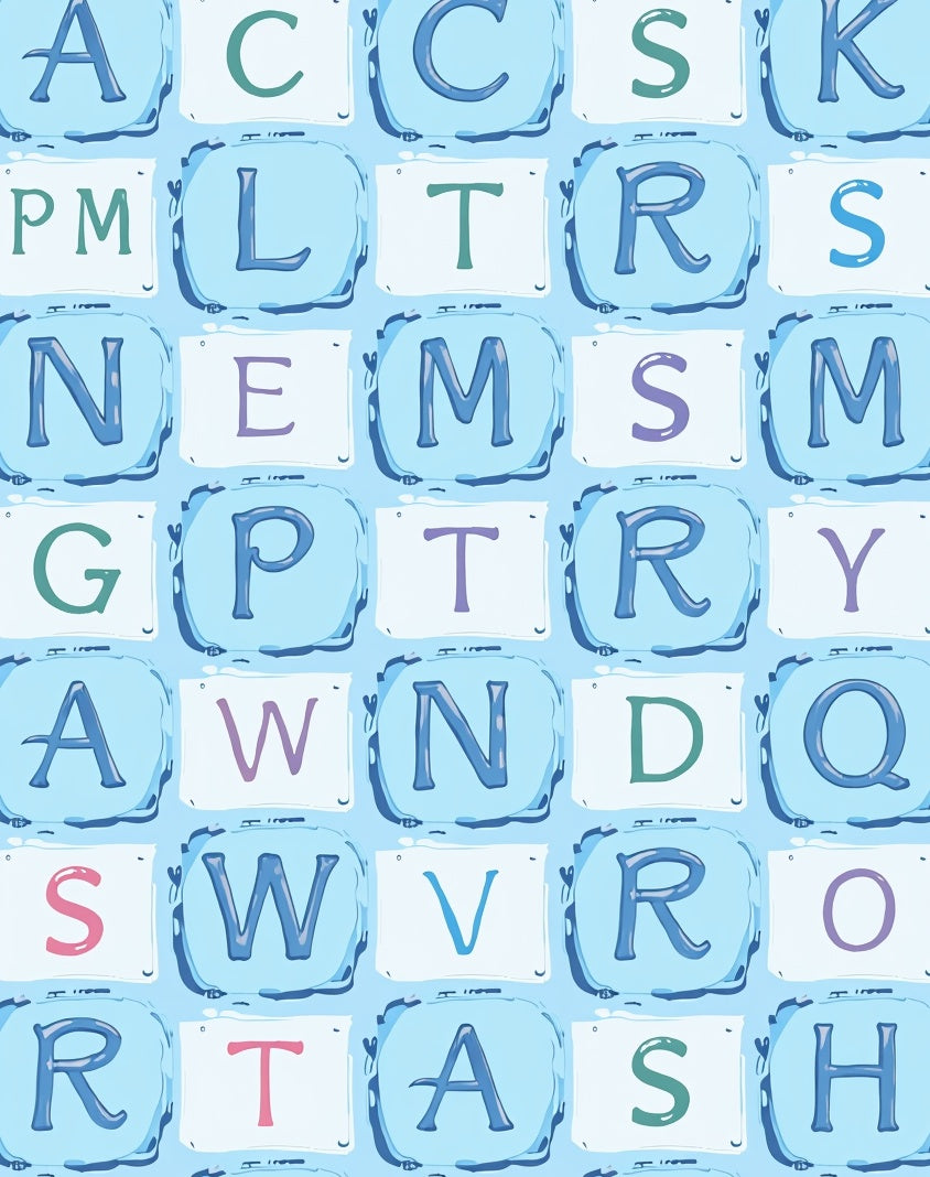 Alphabet Ice Blocks Rug