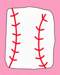 Sporty White Red Stitch Rug