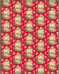 Whimsical Red Cupcake Cat Portrait Rug