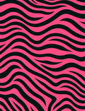 Vibrant Pink Black Zebra Stripes Rug