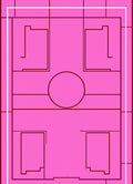 Pink Geometric Box Circle Arrangement Rug