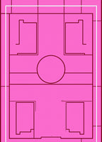 Pink Geometric Box Circle Arrangement Rug