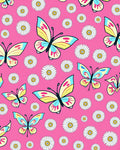 Pink Butterfly Daisy Delight Rug