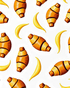 Golden Croissant Crescent Repeat Rug