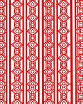 Bold Red Vertical Diamond Chain Rug