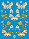 Golden Butterflies Pink Yellow Flower Garden Rug