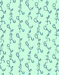 Teal Botanical Sketch Repeat Rug