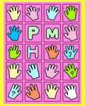 Playful Pastel Hand Array Rug
