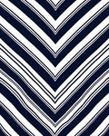 Dynamic Navy White Chevron Stripes Rug