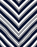 Dynamic Navy White Chevron Stripes Rug