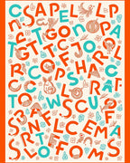 Retro Alphabet Garden Whimsical Rug