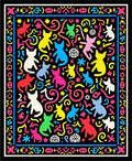 Playful Kitty Multi-Color Whimsical Rug