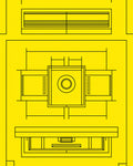Bold Yellow Geometric Architectural Plan Rug