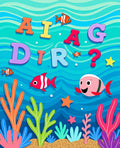 Underwater Alphabet Fish Garden Rug