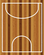 Wooden Court Stripes Rug