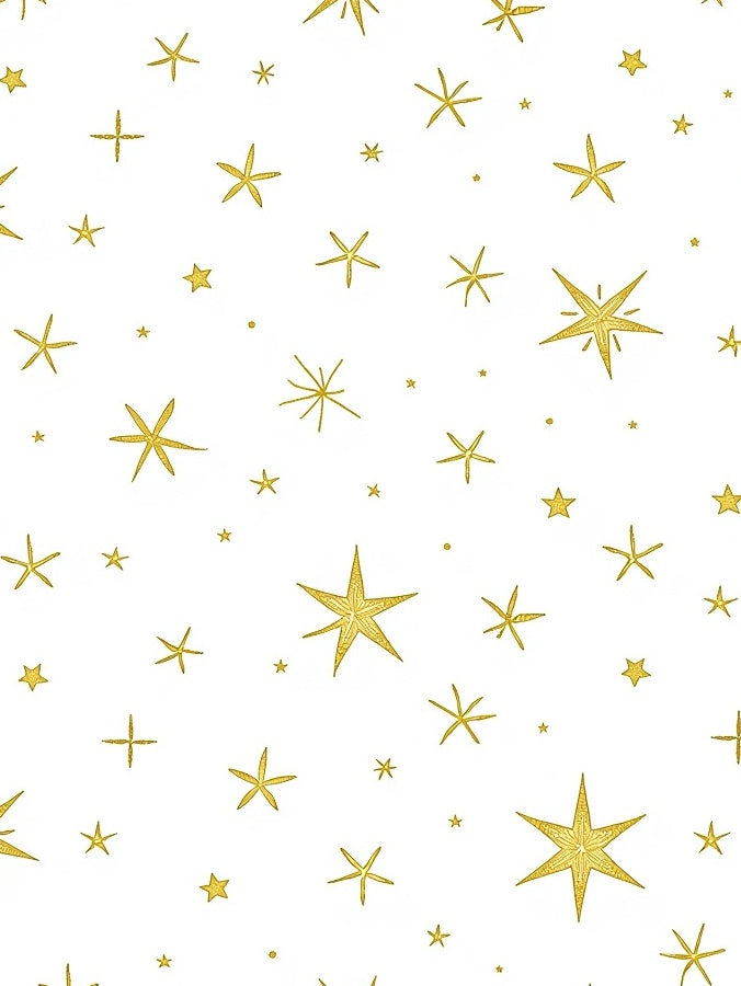 Golden Scattered Stars Rug