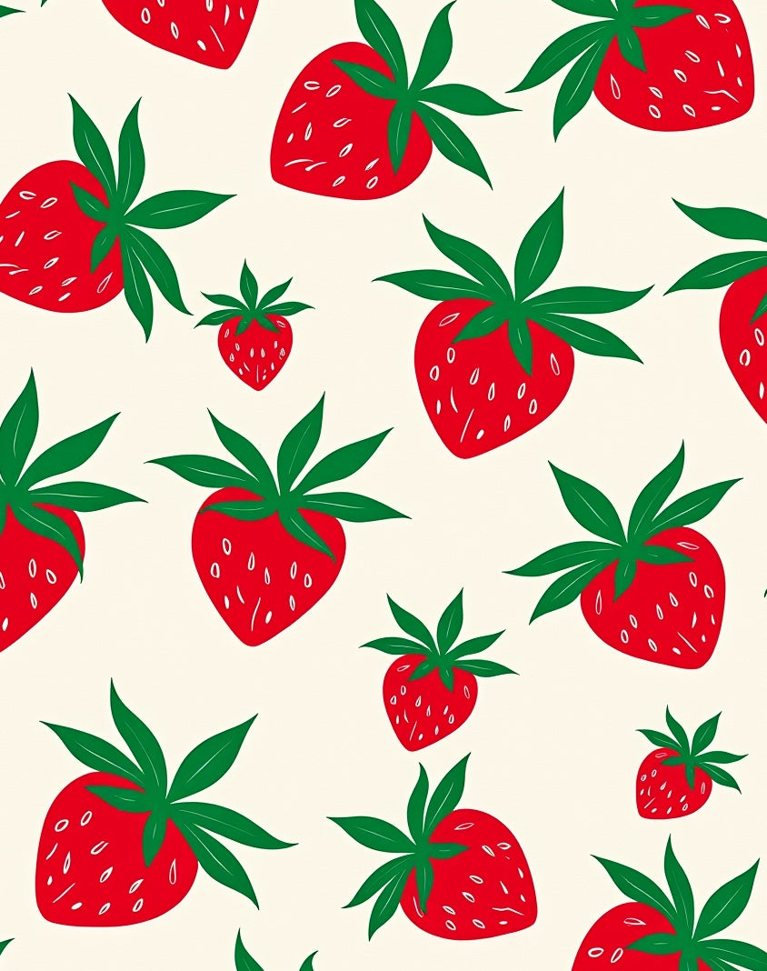 Red Strawberry Garden All Over Rug