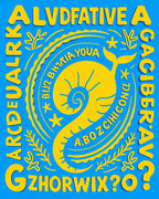 Yellow Whale Blue Ocean Graphic Rug