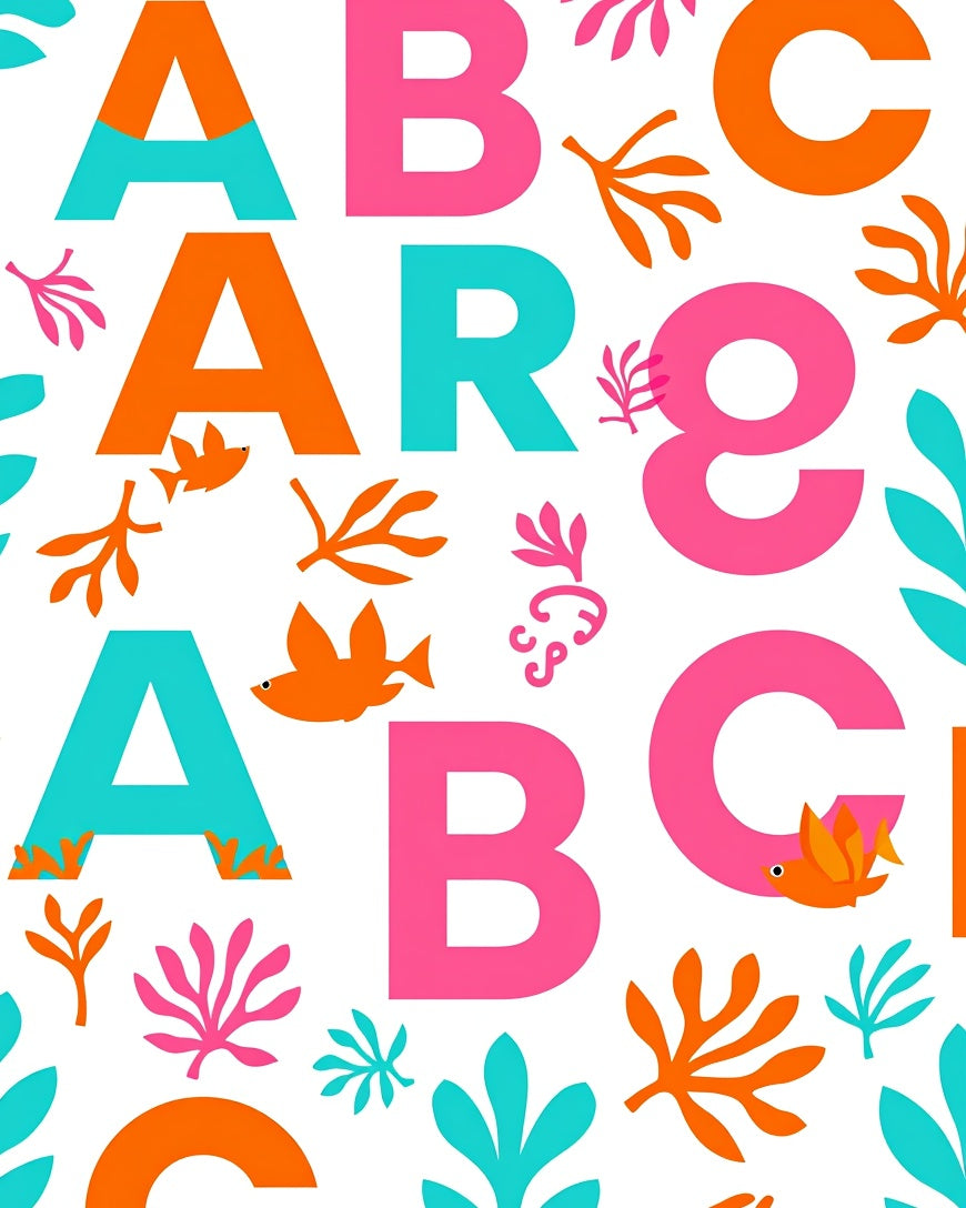 Playful Alphabet Coral Reef Adventure Rug