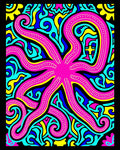 Vibrant Pink Octopus Swirls Rug