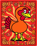 Autumn Turkey Floral Ray Rug