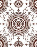 Brown Mandala Floral Swirl Harmony Rug
