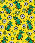 Sunshine Yellow Pineapple Fruit Medley Rug
