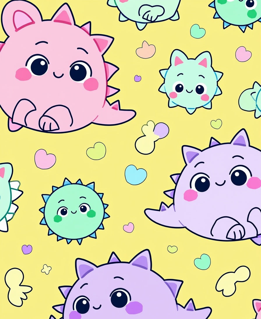 Cute Kawaii Dinosaur Cartoon Theme Rug