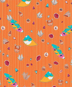 Orange Surfboard Shell Hang Ten Rug