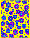 Vibrant Yellow Starburst Circle Medallion Rug