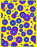 Vibrant Yellow Starburst Circle Medallion Rug